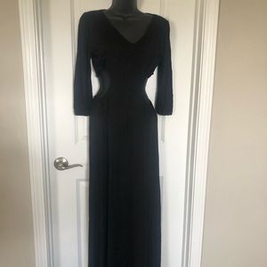 Black Maxi Dress with Cutout on Sides